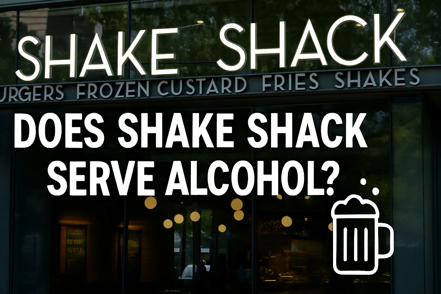Does Shake Shack Serve Alcohol