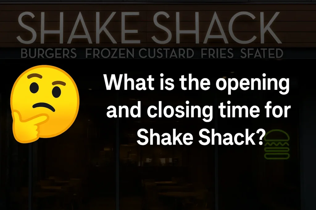 What are Shake Shack Opening and Closing Hours