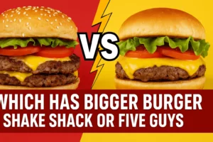 which burger is bigger five guys or shake shack