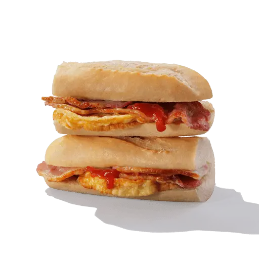 Bacon and Omelette Breakfast Baguette