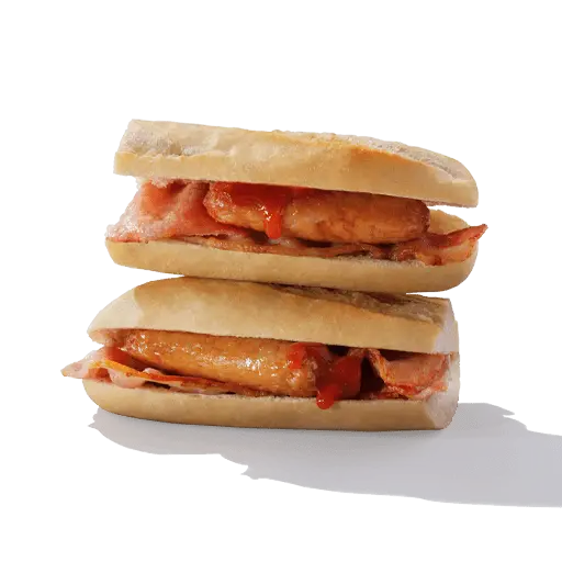 Bacon and Sausage Breakfast Baguette